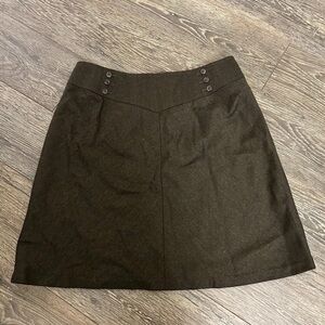 Talbots Wool Blend Mini Skirt Size 10 Brown Lined